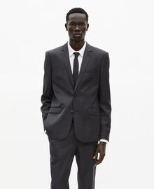 The Kooples HOMME GREY veste de costume en laine coupe ajustée noire
