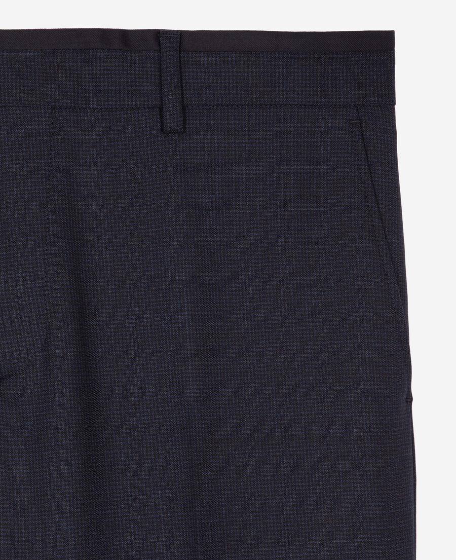 The Kooples MEN NAVY blue flea-foot suit pants