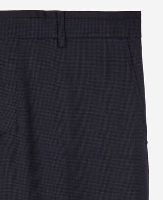 The Kooples MEN NAVY blue flea-foot suit pants