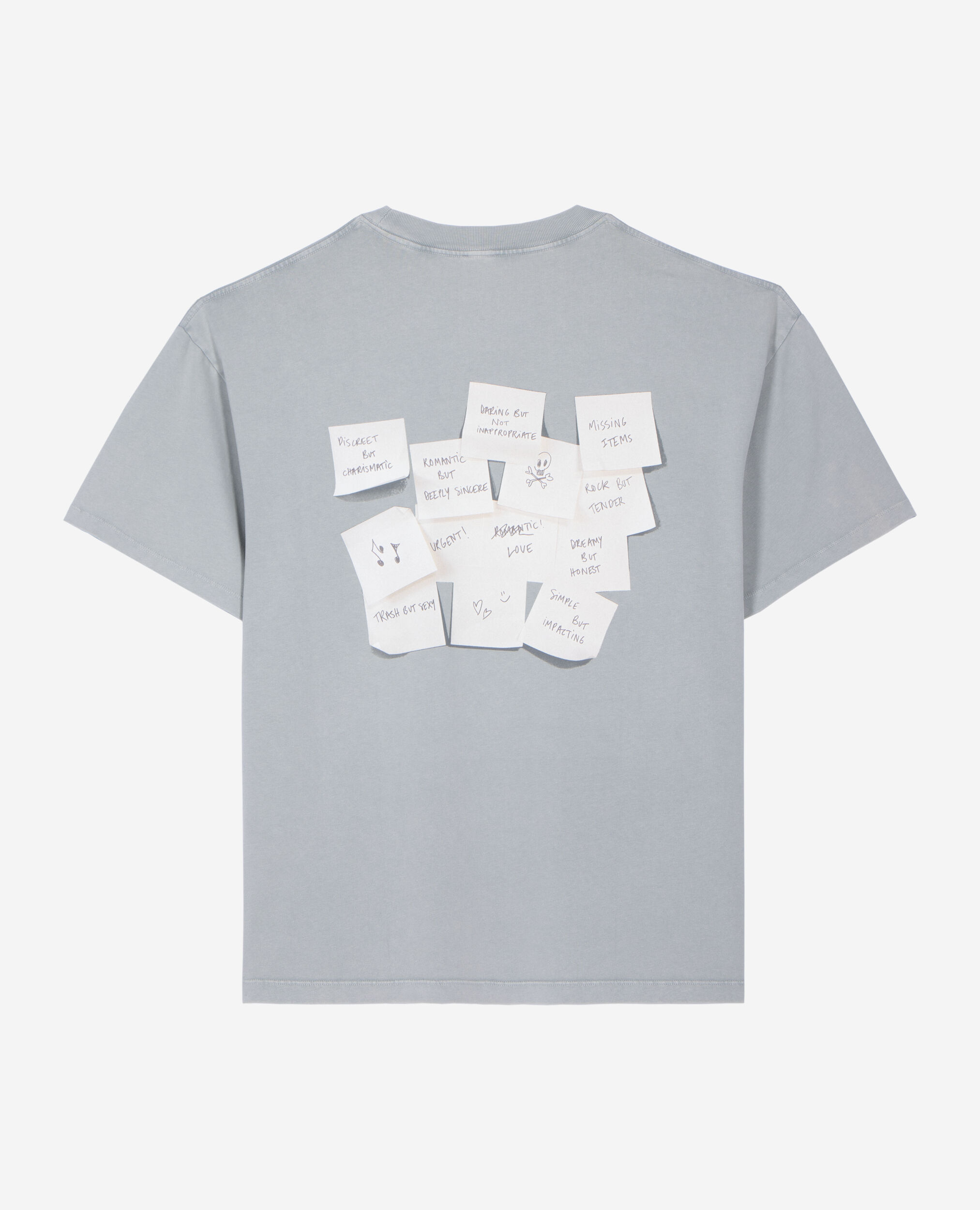 T-shirt avec sérigraphie bleu, BLUE GREY, hi-res image number null