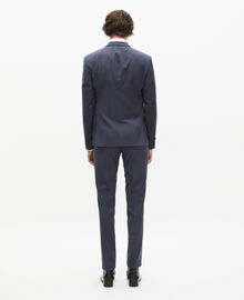 The Kooples HOMME BLUE veste de costume en laine à rayures bleue