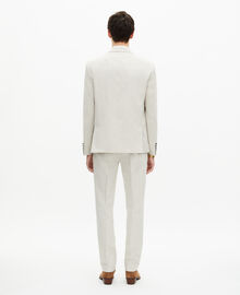 The Kooples HOMME ECRU veste de costume en coton - lin écrue