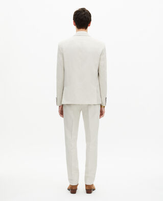 The Kooples MEN ECRU ecru cotton - linen suit jacket