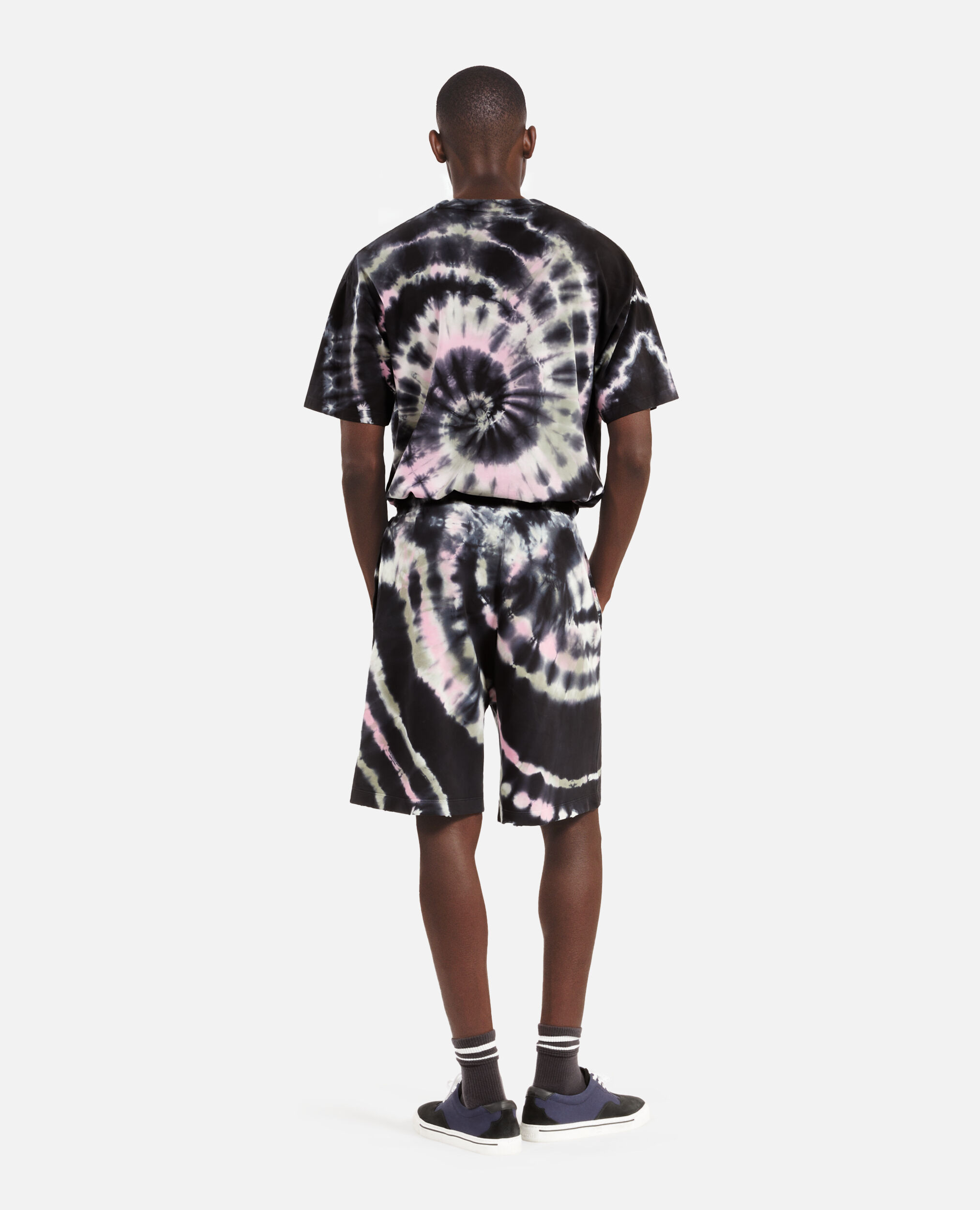 Short imprimé tie and dye noir, ECRU GREEN, hi-res image number null