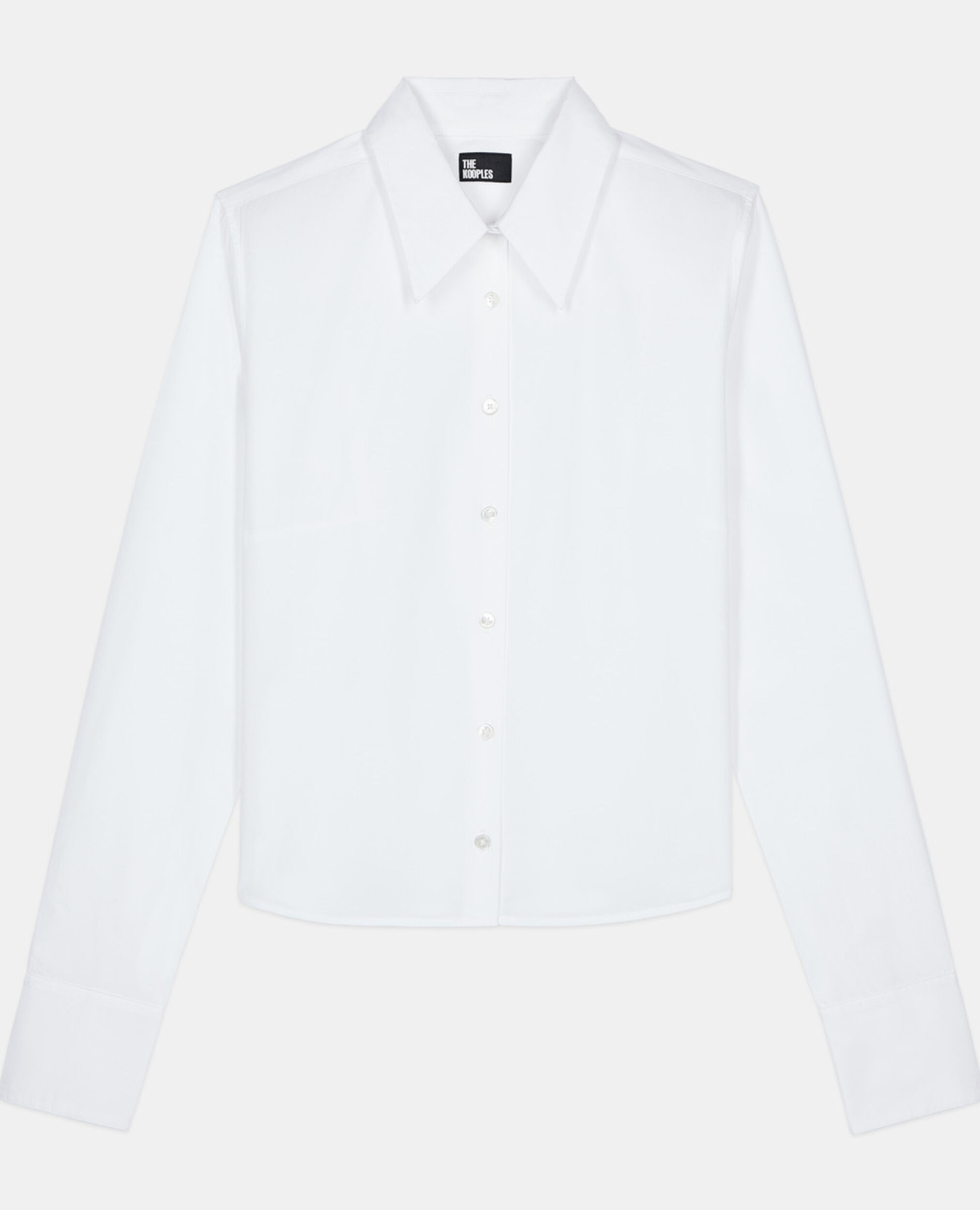 Chemise en popeline blanche, WHITE, hi-res image number null