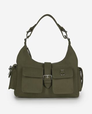 The Kooples DAMEN KAKI amelia xl-tasche aus khakifarbenem canvas