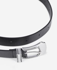 The Kooples FEMME BLACK ceinture fine en cuir noire
