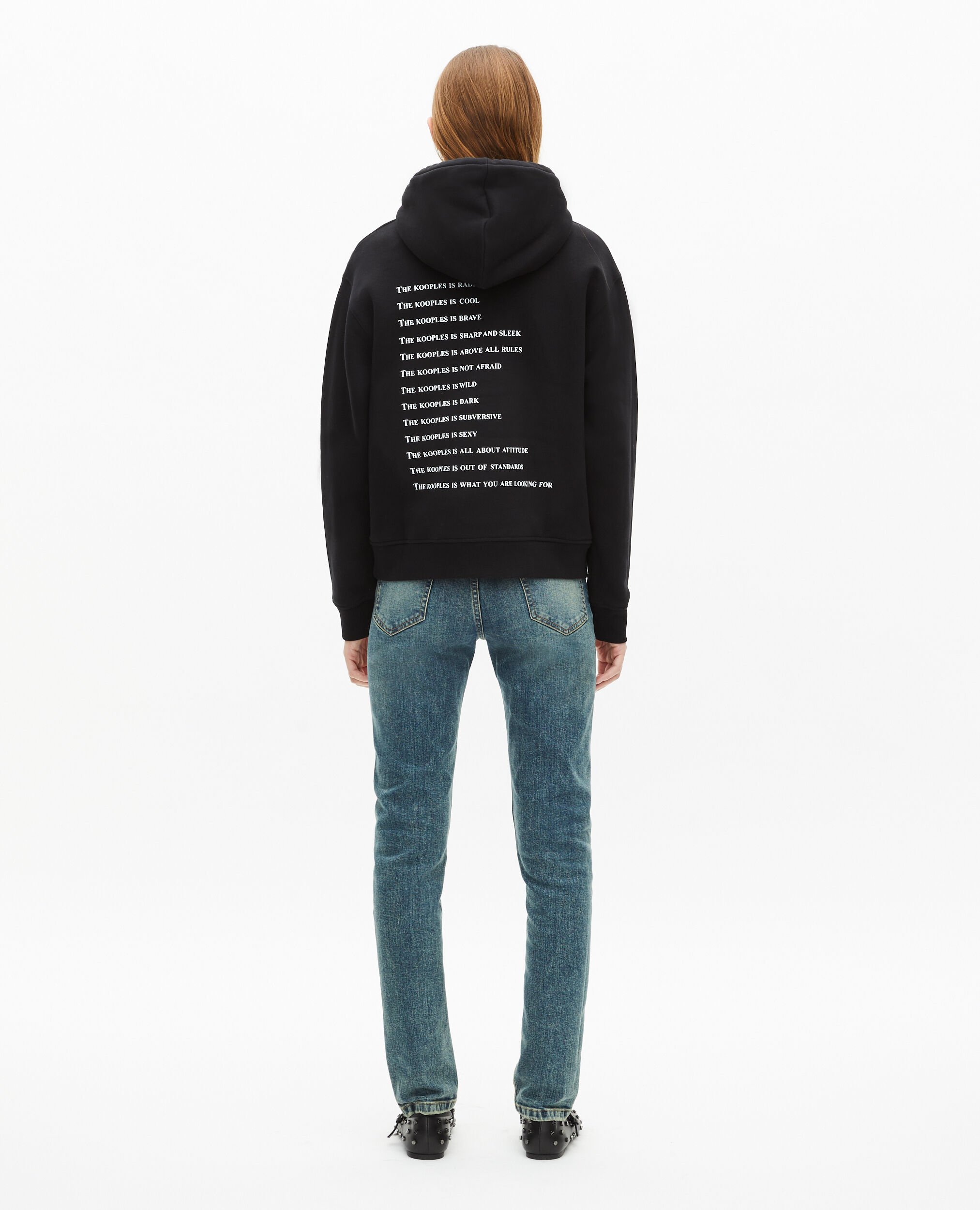 Sweatshirt à capuche What is noir, BLACK, hi-res image number null