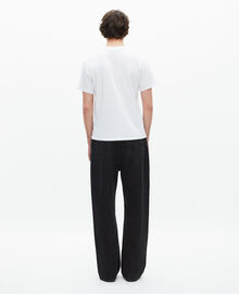 The Kooples HOMME WHITE t-shirt avec logo blanc