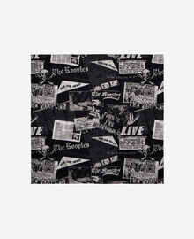 The Kooples FEMME BLACK WHITE foulard imprimé en laine et soie