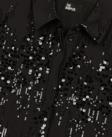 The Kooples FEMME BLACK chemise à sequins noire