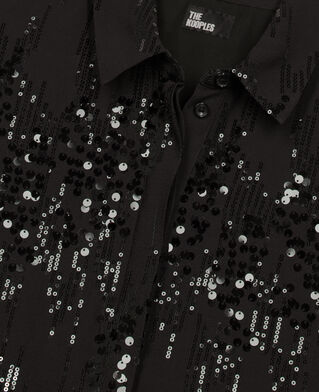 The Kooples WOMEN BLACK black sequined shirt