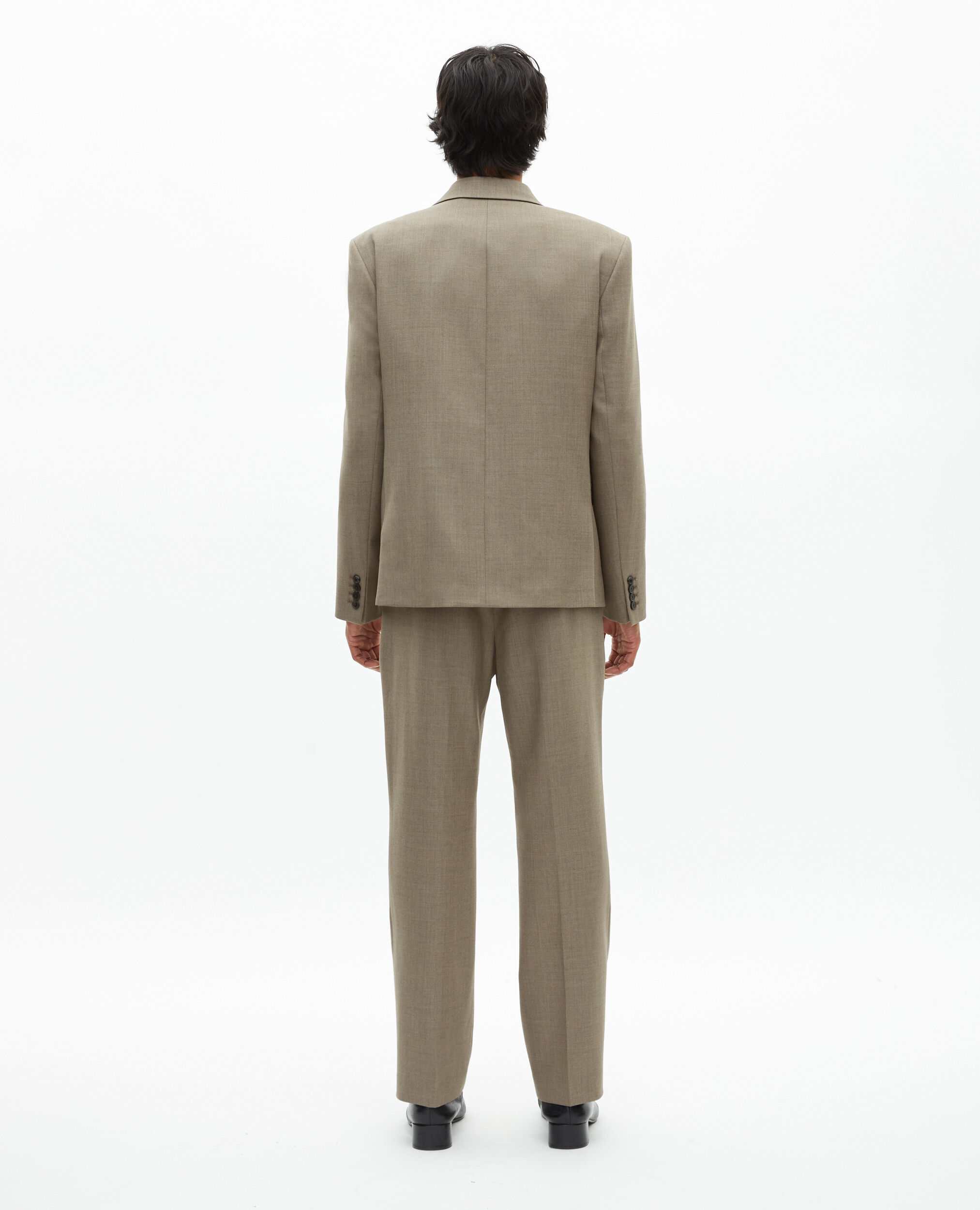 Veste de costume en laine beige, BEIGE MELANGE, hi-res image number null
