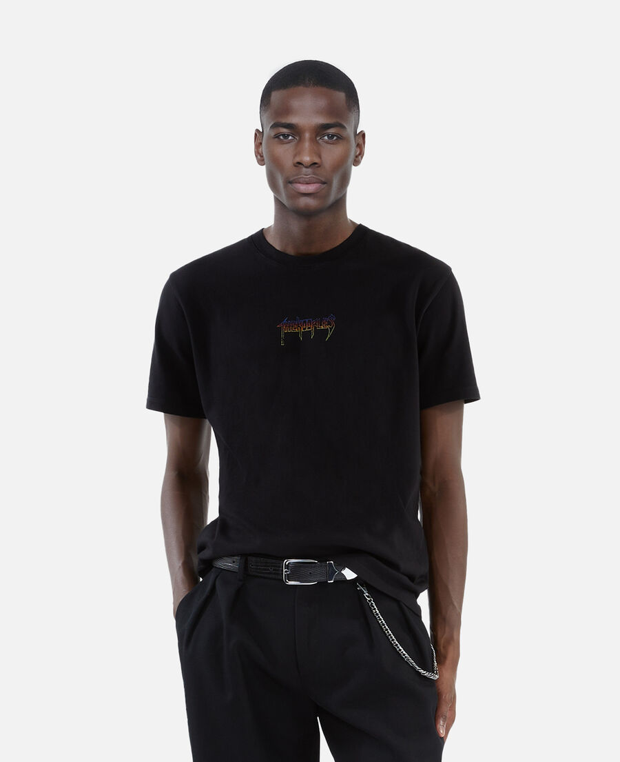 The Kooples HOMME BLACK WASHED t-shirt avec sérigraphie noir