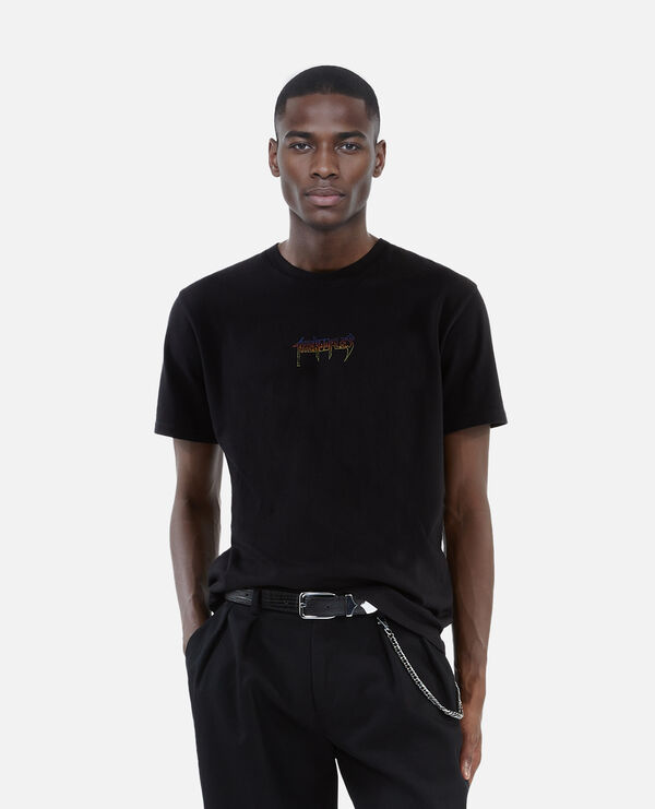 The Kooples HOMME BLACK WASHED t-shirt avec sérigraphie noir