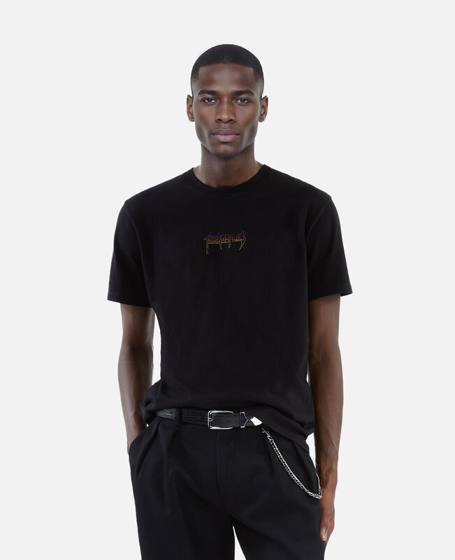 The Kooples HOMME BLACK WASHED t-shirt avec sérigraphie noir
