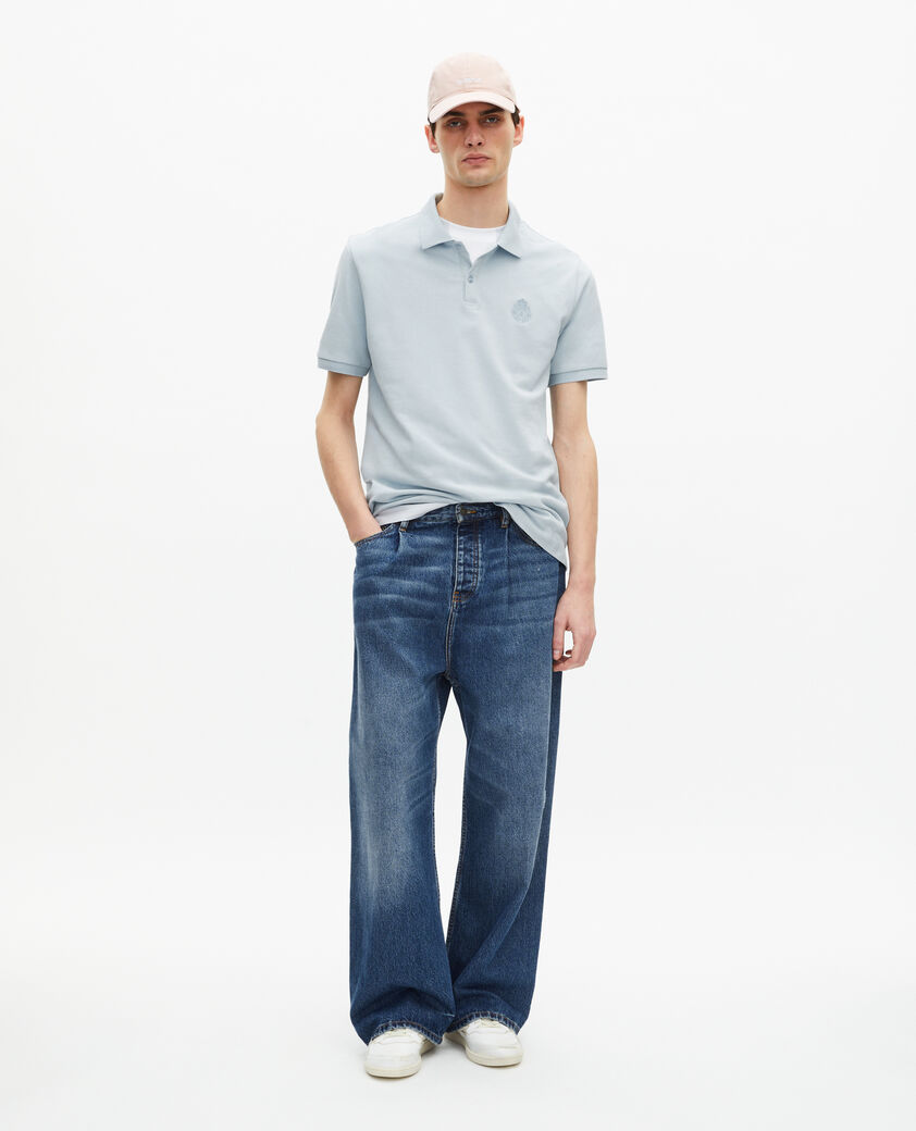 The Kooples HERREN BABY BLUE piqué-poloshirt mit klassischem kragen in hellblau