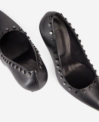 The Kooples FEMME BLACK escarpins à talons en cuir avec clous noirs