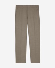 The Kooples HOMME BEIGE MELANGE pantalon de costume en laine beige
