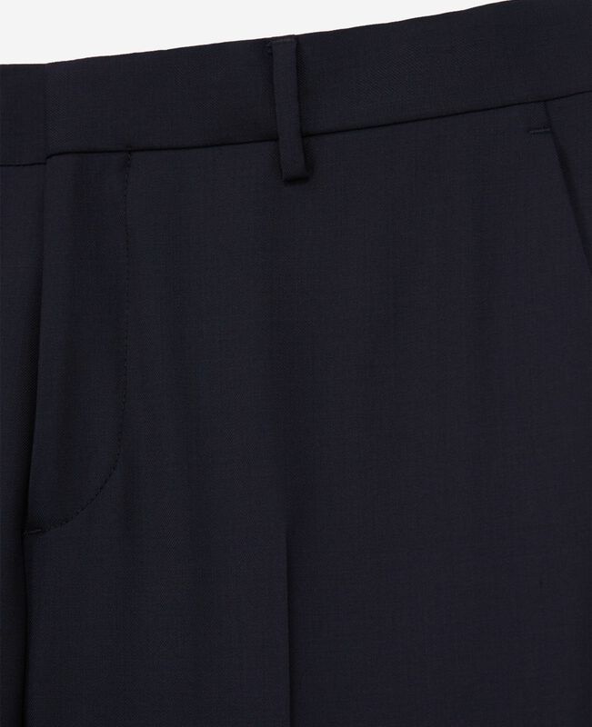 The Kooples HOMME DARK NAVY pantalon de costume en laine ajusté bleu