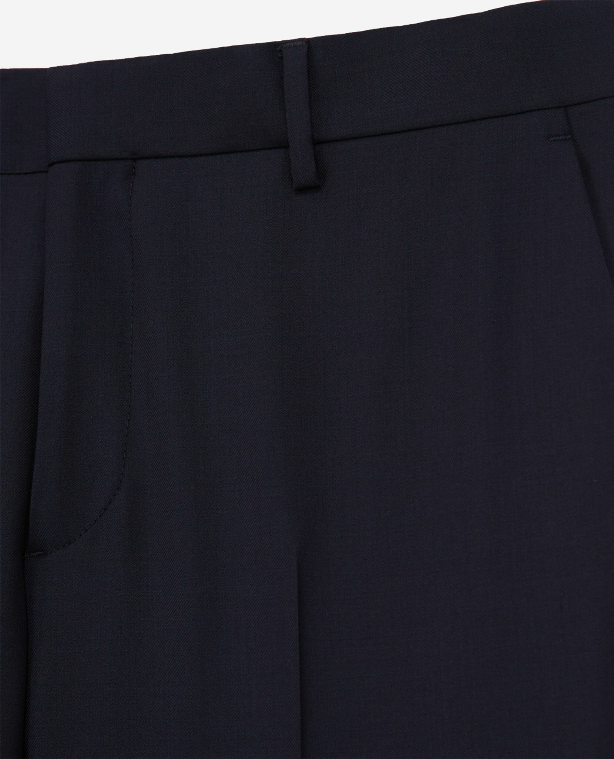 Pantalon de costume en laine ajusté bleu, DARK NAVY, hi-res image number null