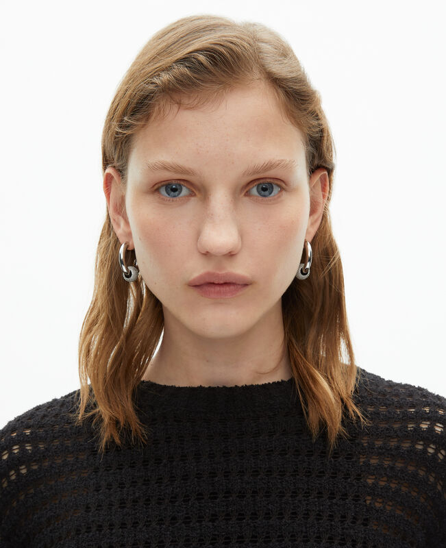 The Kooples FEMME BLACK pull ajouré mélangé noir