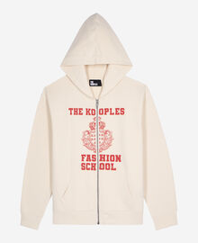 The Kooples FEMME ECRU sweatshirt à capuche et sérigraphie ecru