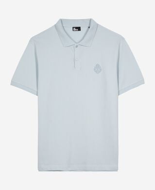 The Kooples HOMME BABY BLUE polo en piqué col classique bleu clair