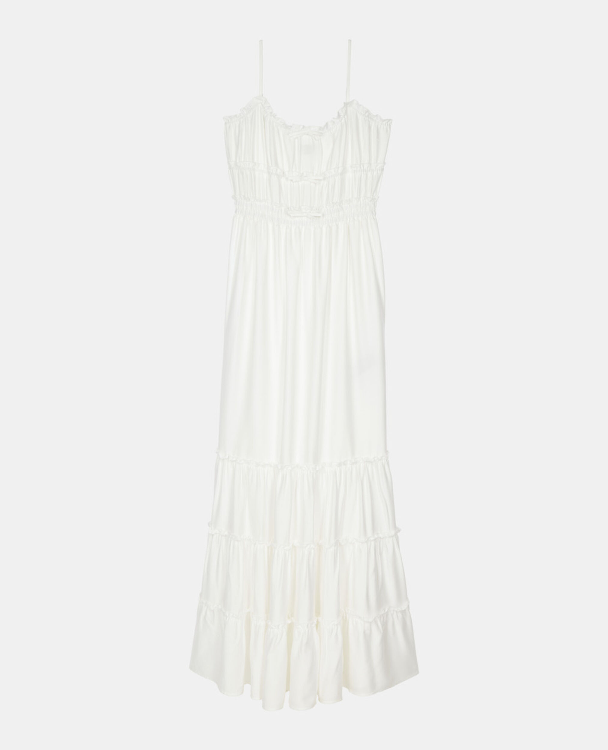 Robe longue avec nœuds blanche, WHITE, hi-res image number null