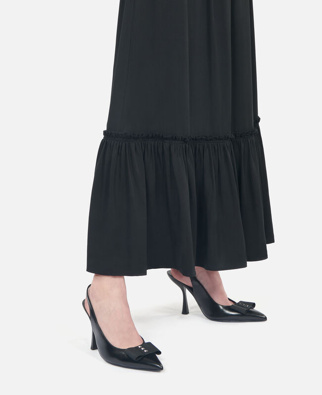 The Kooples FEMME BLACK escarpins en cuir à bride arrière noirs