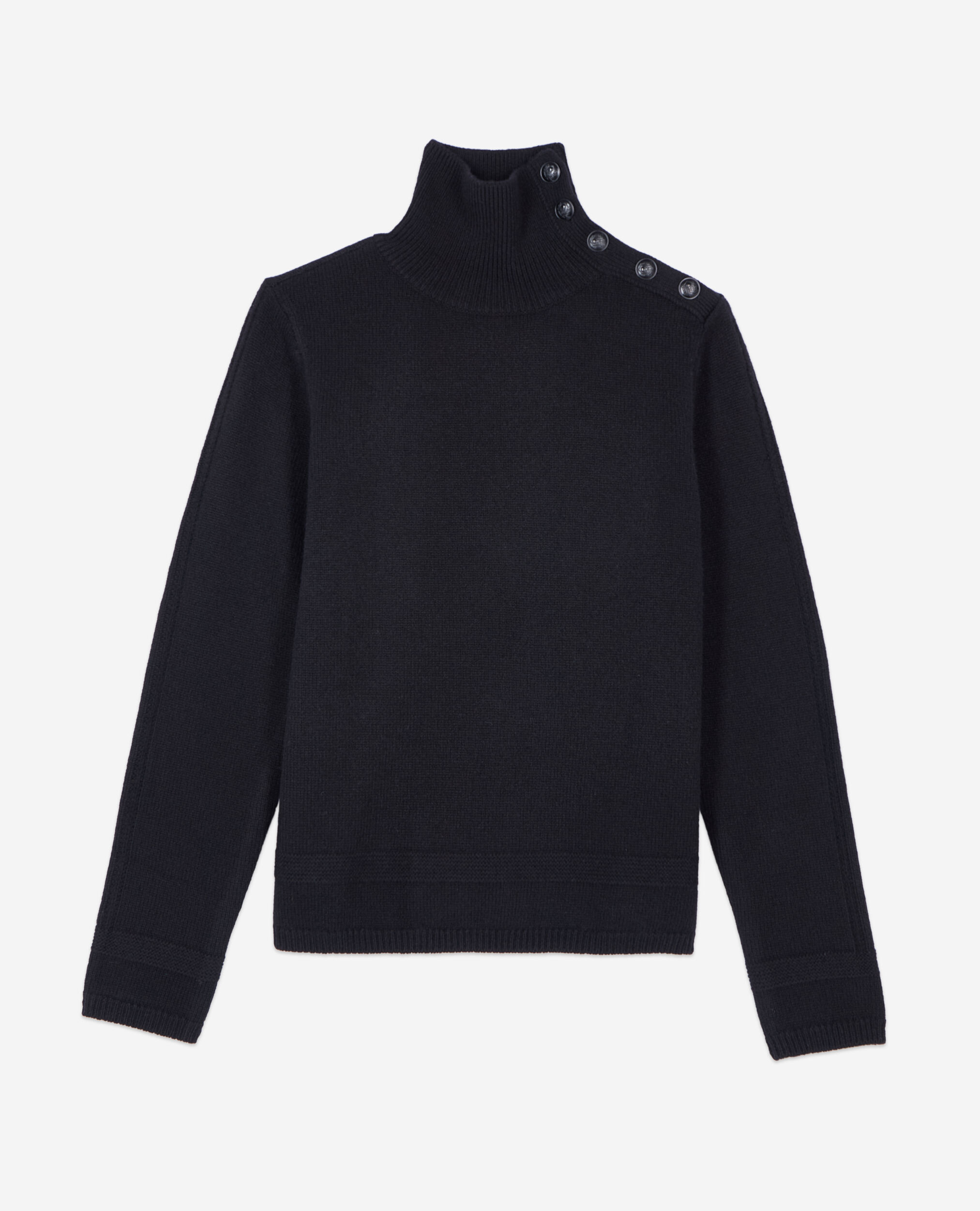 Pull en laine noir, BLACK, hi-res image number null