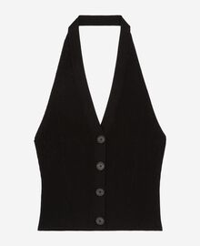 The Kooples FEMME BLACK top en maille noir