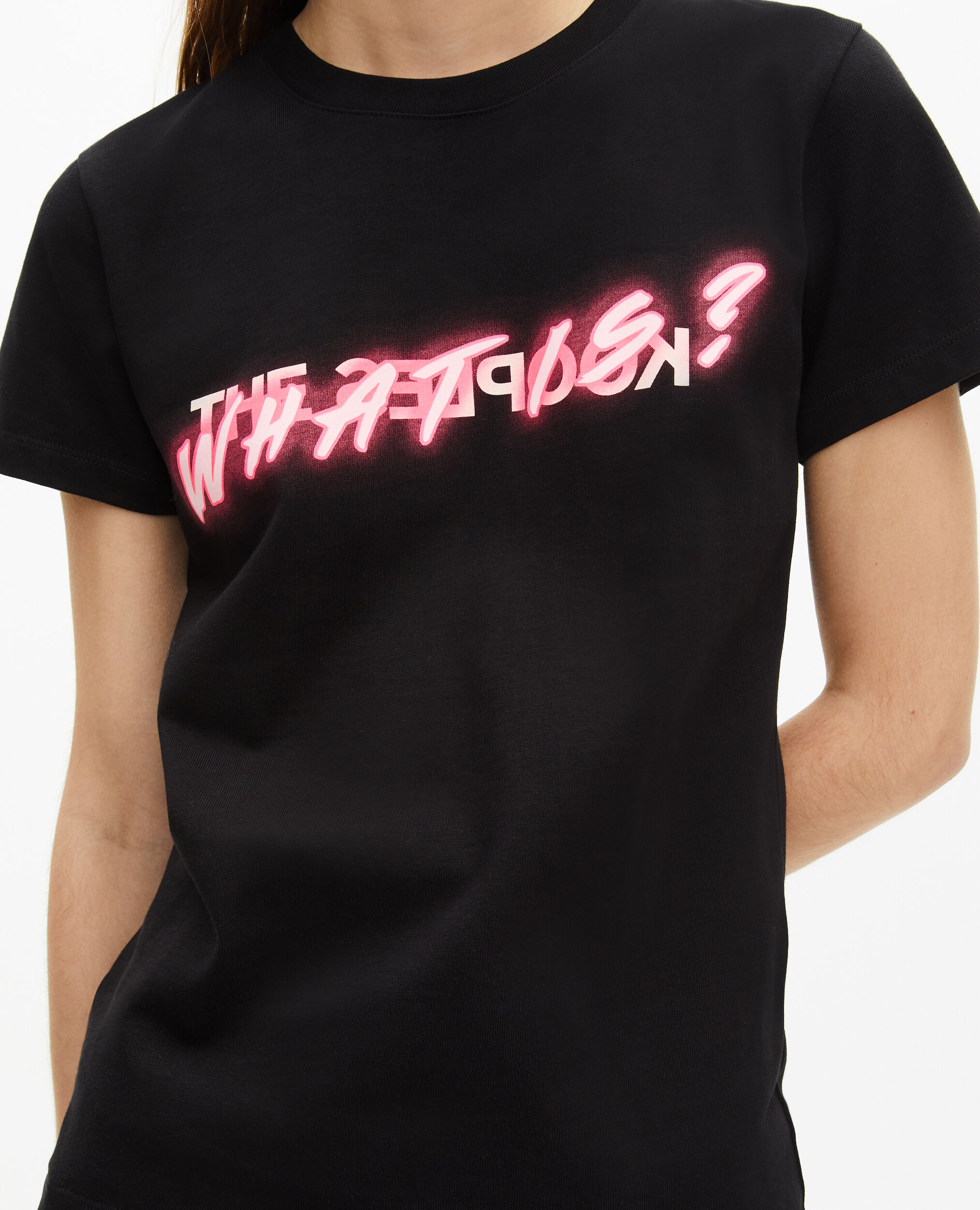 T-shirt What is effet néon noir, BLACK, hi-res image number null