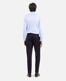The Kooples HOMME DARK NAVY pantalon de costume à rayures bleu foncé