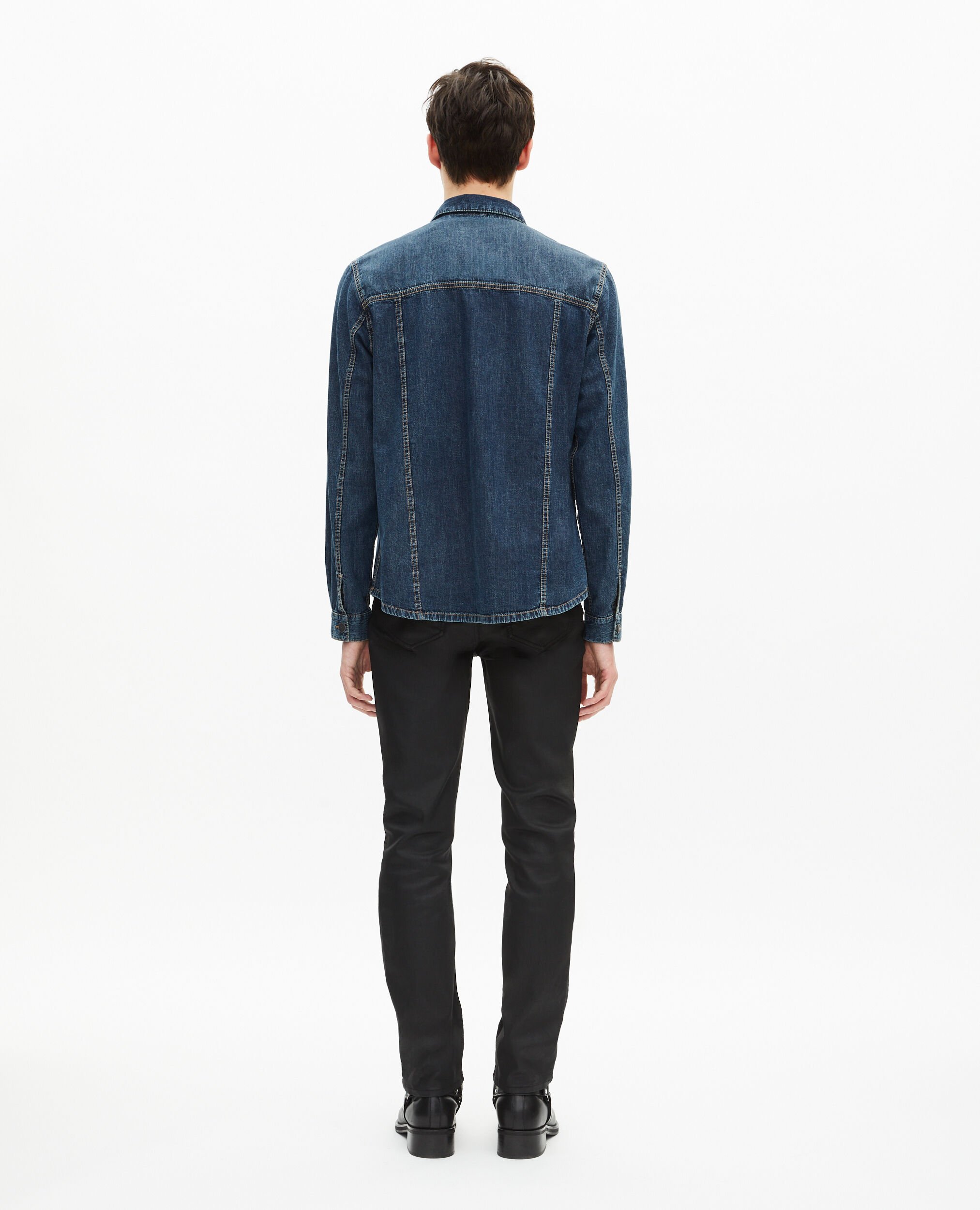 Chemise manches longues en denim, MEDIUM BLUE, hi-res image number null