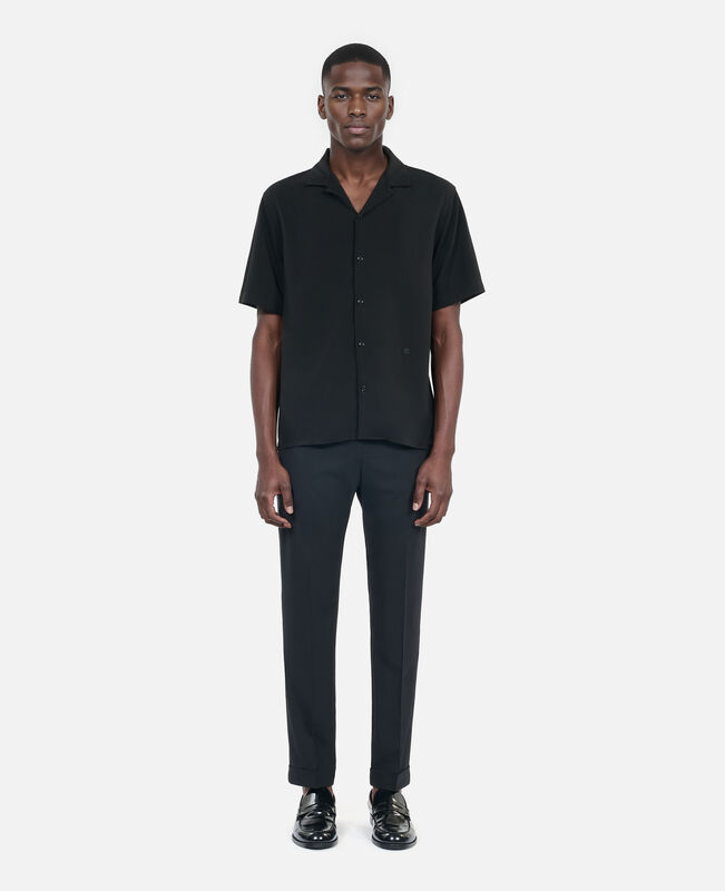 The Kooples HOMME BLACK chemise manches courtes noire