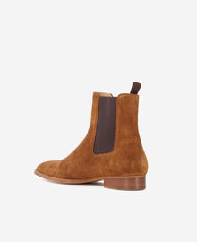 The Kooples HOMME BROWN bottines chelsea en cuir suède marrons
