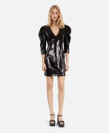 The Kooples FEMME BLACK STONE robe courte à sequins noire