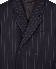The Kooples HOMME DARK NAVY veste de costume en laine à rayures bleue foncée