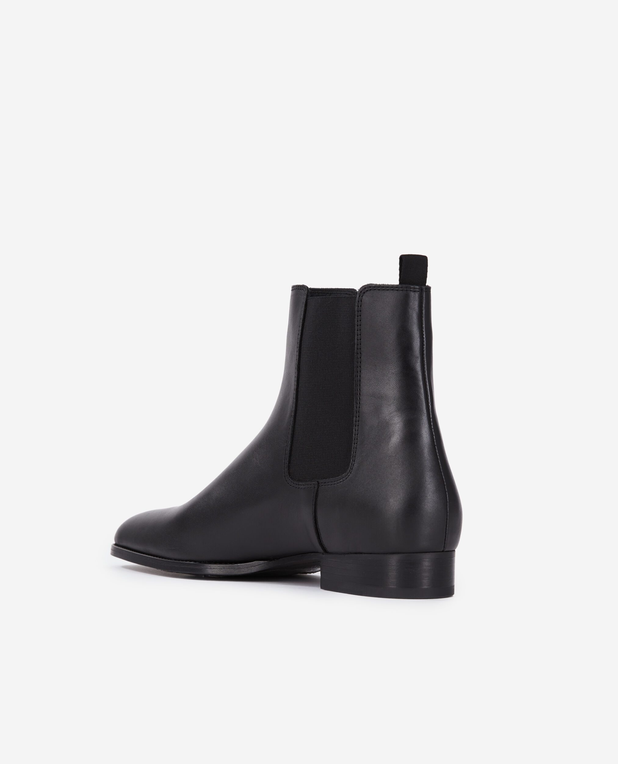 Bottines Chelsea en cuir noires, BLACK, hi-res image number null
