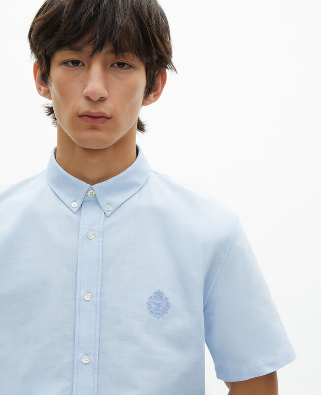 The Kooples HOMME SKY chemise manches courtes avec blason bleue