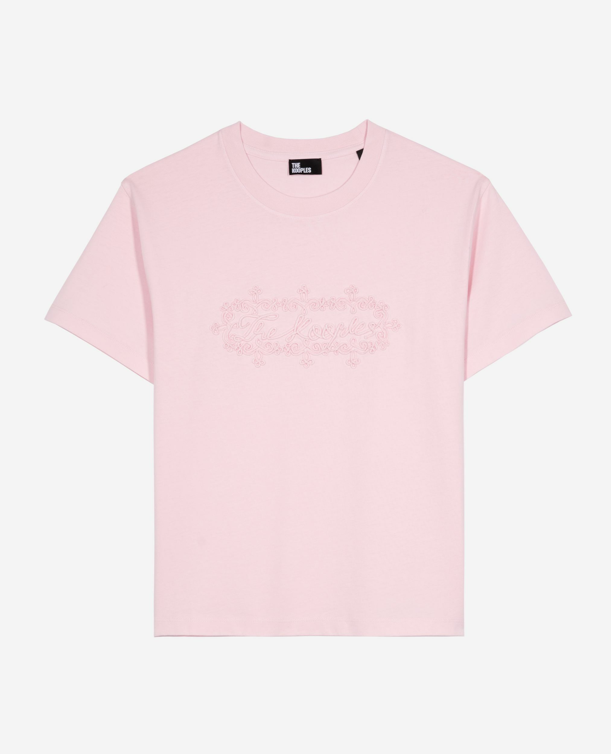 T-shirt avec broderie logo rose pâle, LILA, hi-res image number null