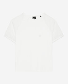 The Kooples FEMME ECRU t-shirt avec manches en dentelle blanc
