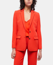 The Kooples FEMME ORANGE veste tailleur orange en crêpe