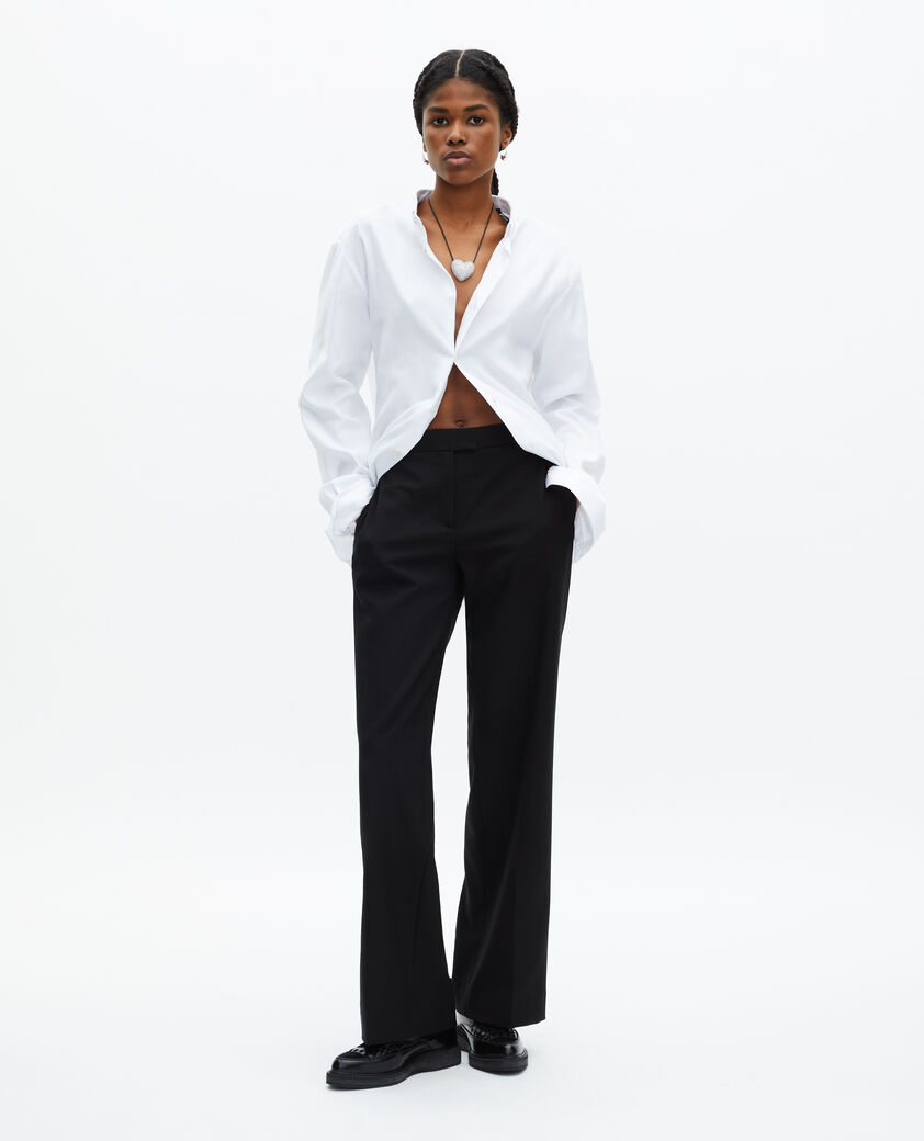 The Kooples DAMEN BLACK weite smokinghose schwarz