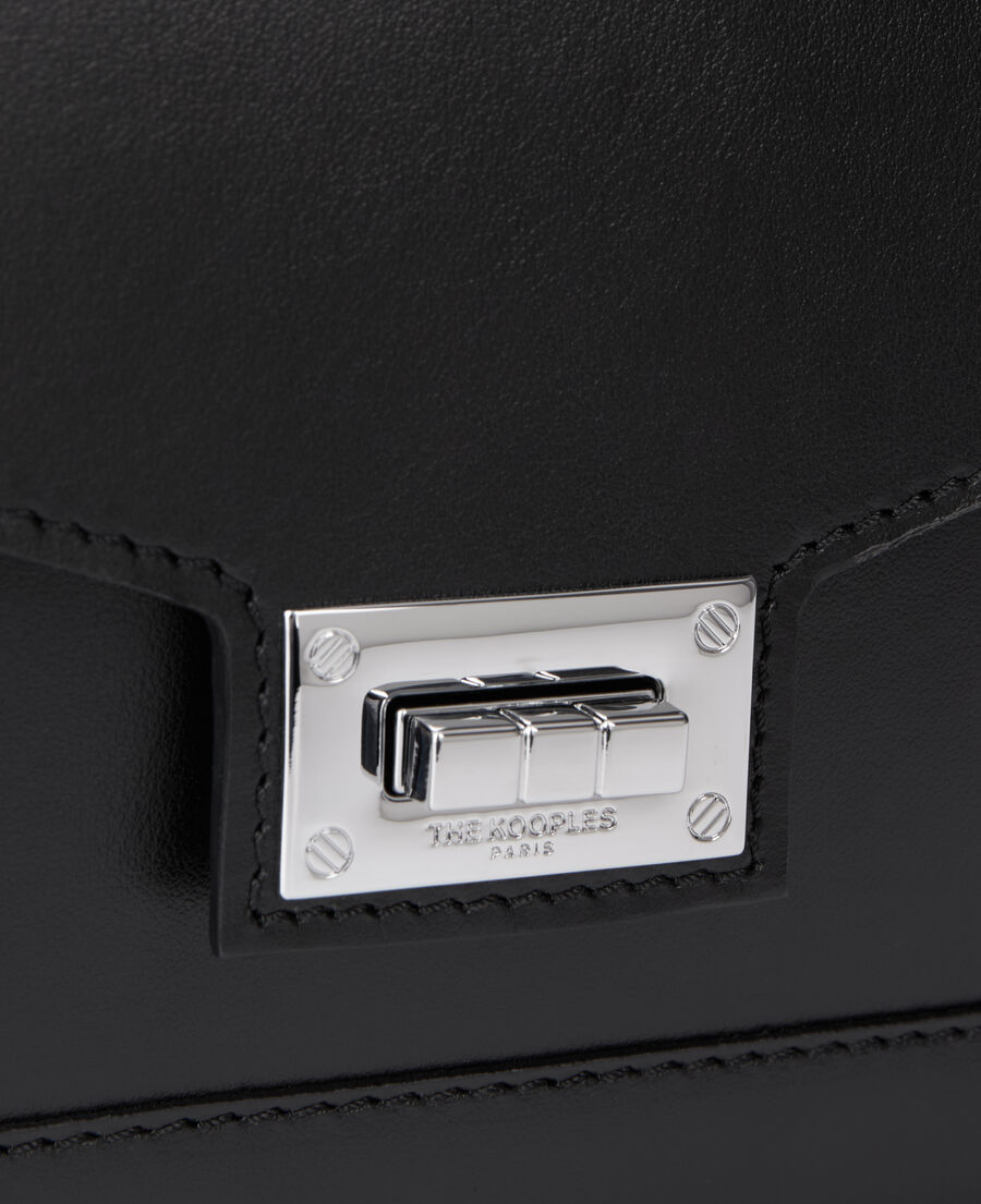 The Kooples DAMEN BLACK emily schultertasche aus schwarzem leder