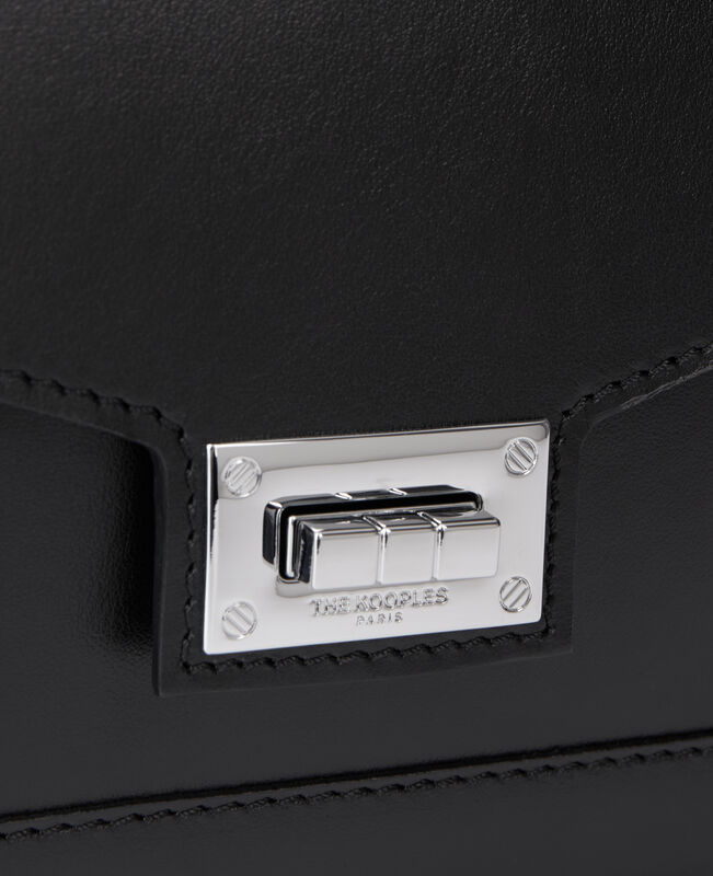 The Kooples FEMME BLACK sac emily porté épaule en cuir noir