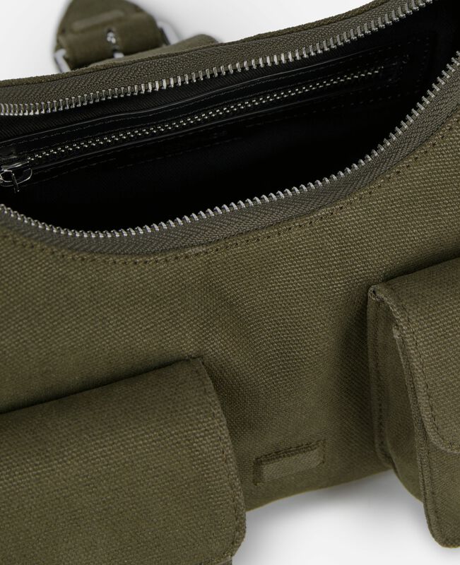The Kooples FEMME KAKI sac amelia en canvas kaki