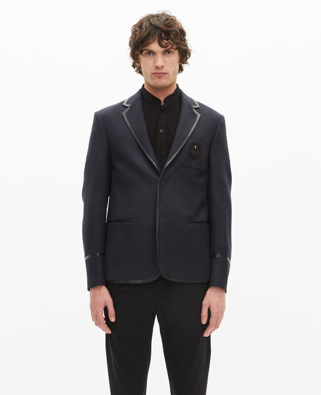 The Kooples HOMME DARK NAVY veste en laine mélangée bleu marine
