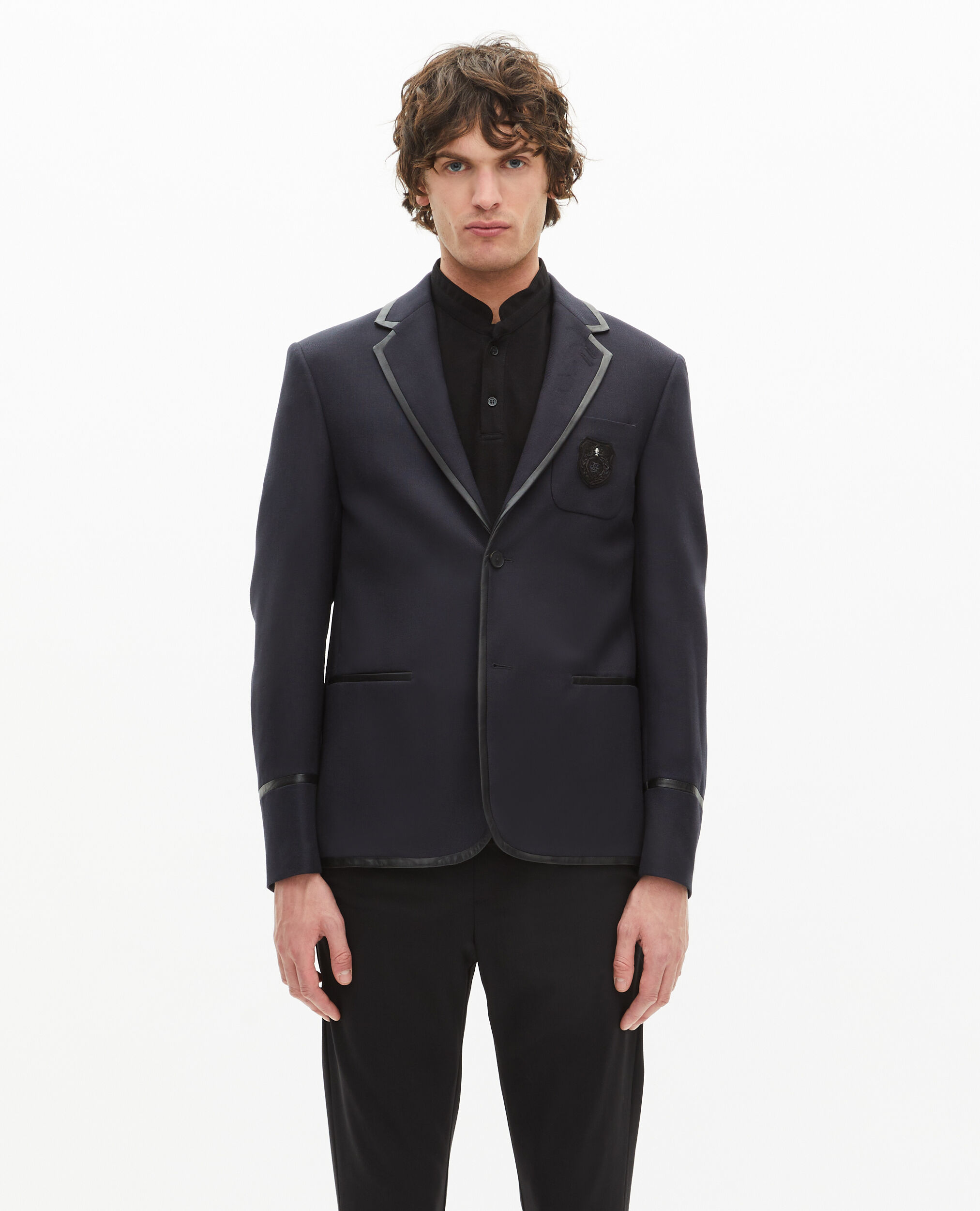Veste en laine mélangée bleu marine, DARK NAVY, hi-res image number null